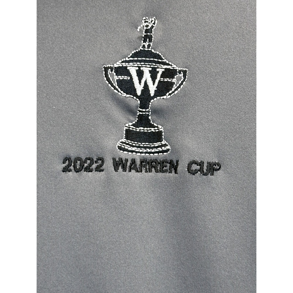 Nike Golf Polo Shirt Mens XL Grey Neon Volt 2022 Warren Cup Performance - Picture 9 of 10